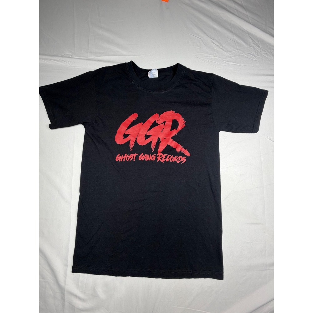 Yazbek Ghost Gang Records GGR T-Shirt Mens Small Black Red Graphic Tee